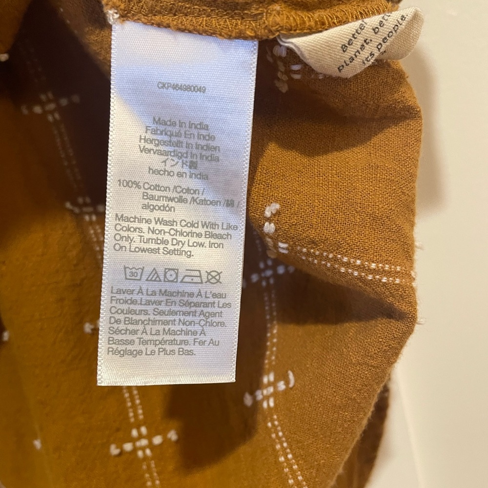 Madewell Brown Blouse with White Stripes - Picture 6 of 6